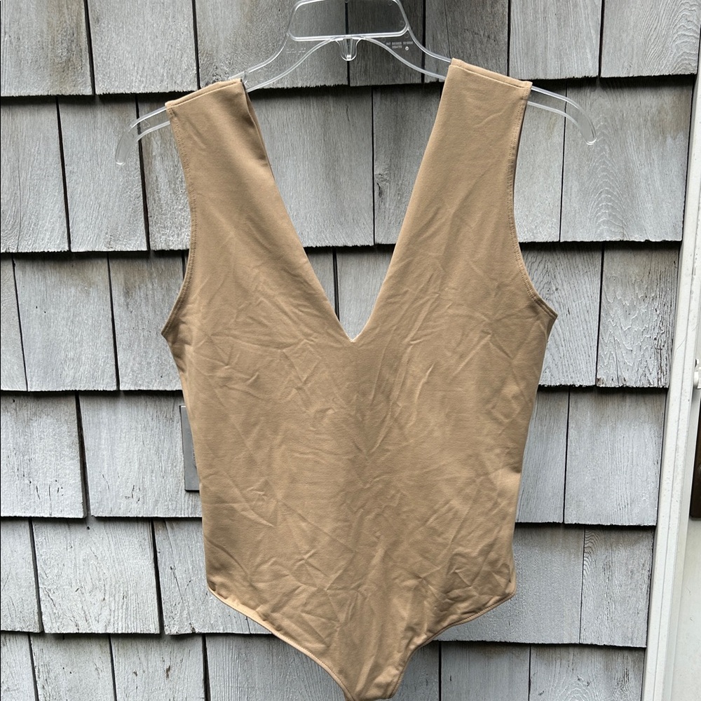 Chic Tan Sleeveless Bodysuit
